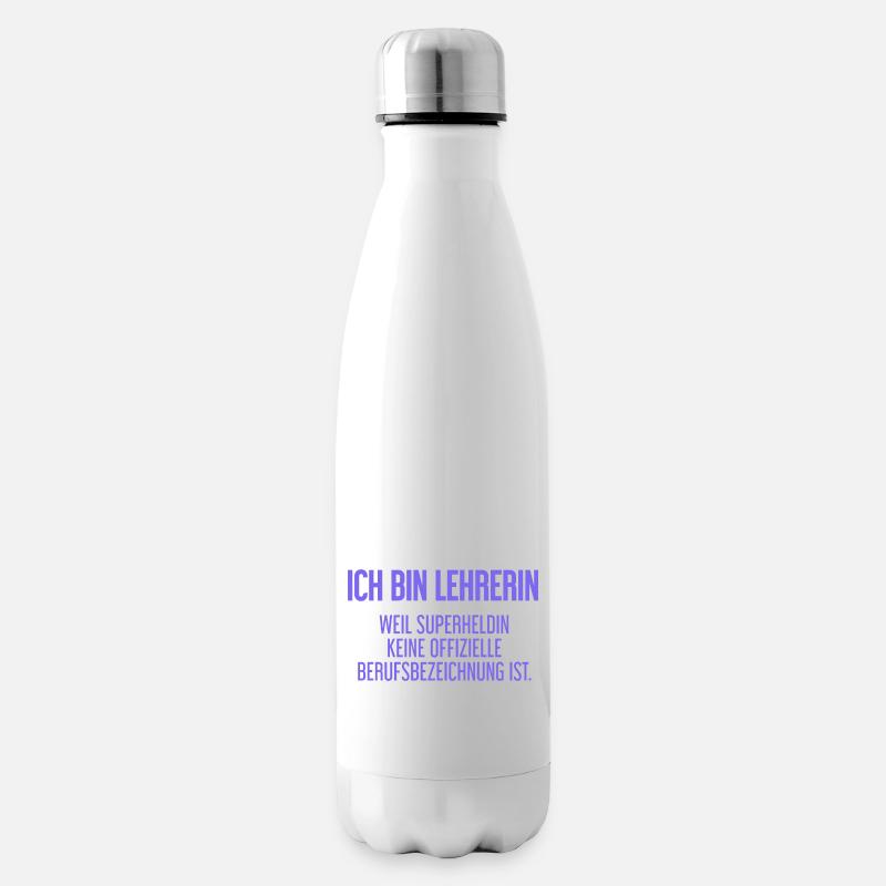 Lehrerin - Mein offizieller Superhelden-Beruf! - Isolierflasche - Weiß