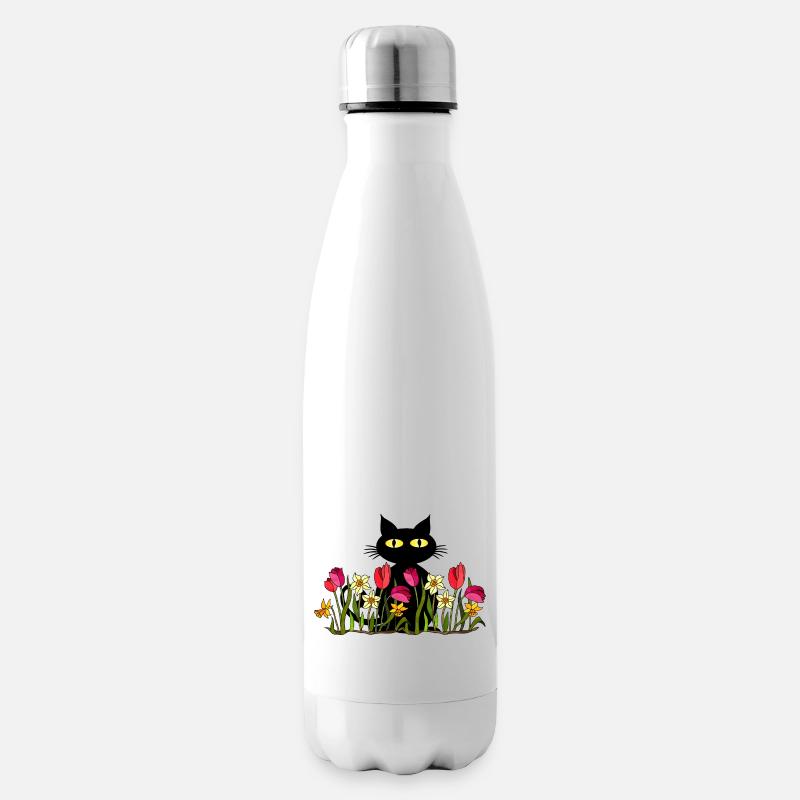 Chat - Bouteille isotherme - blanc