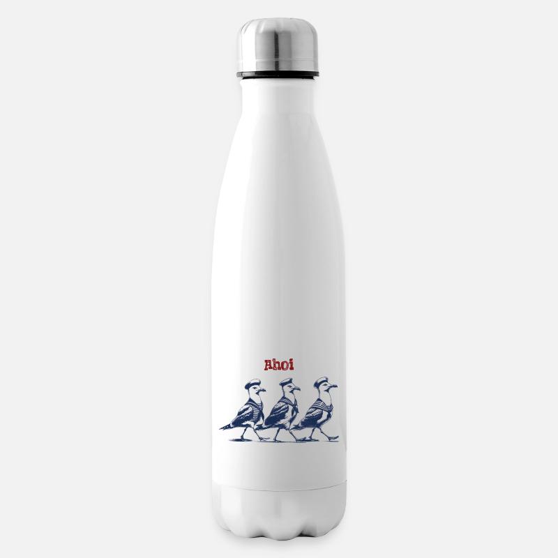 Ahoi Möwen - Isolierflasche - Weiß