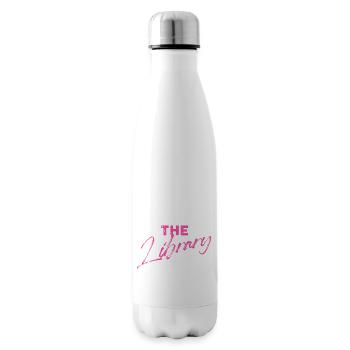 The library is open - Insulated Water Bottle - white - Right