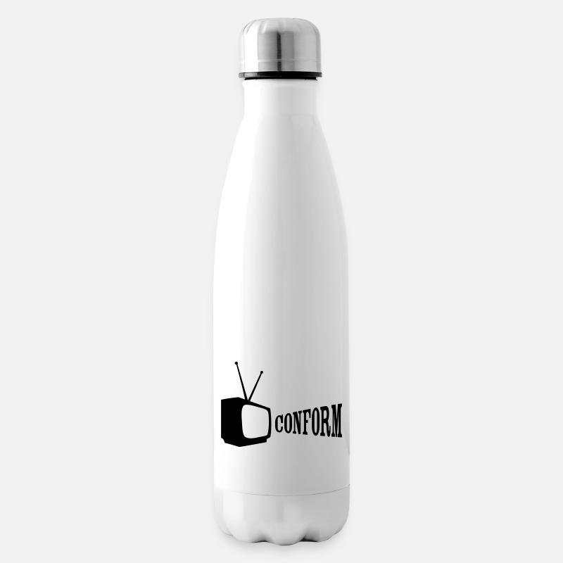 tv conform - Insulated Water Bottle - white
