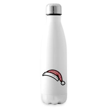 Chapeau de Père Noël - Bouteille isotherme - blanc - Droite