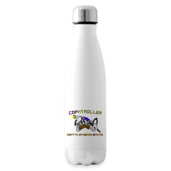 Cop-ntroller Spiele spielen Lustig Retro Gaming Gamer - Isolierflasche - Weiß - Rechts