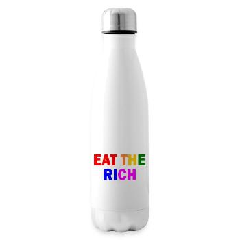 Eat the rich - Isolierflasche - Weiß - Rechts