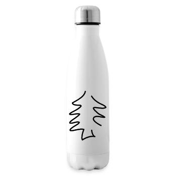 einfache Tanne - line - Isolierflasche - Weiß - Rechts