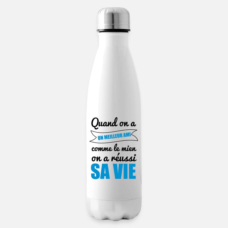 meilleur ami, amitié, best friend - Bouteille isotherme - blanc