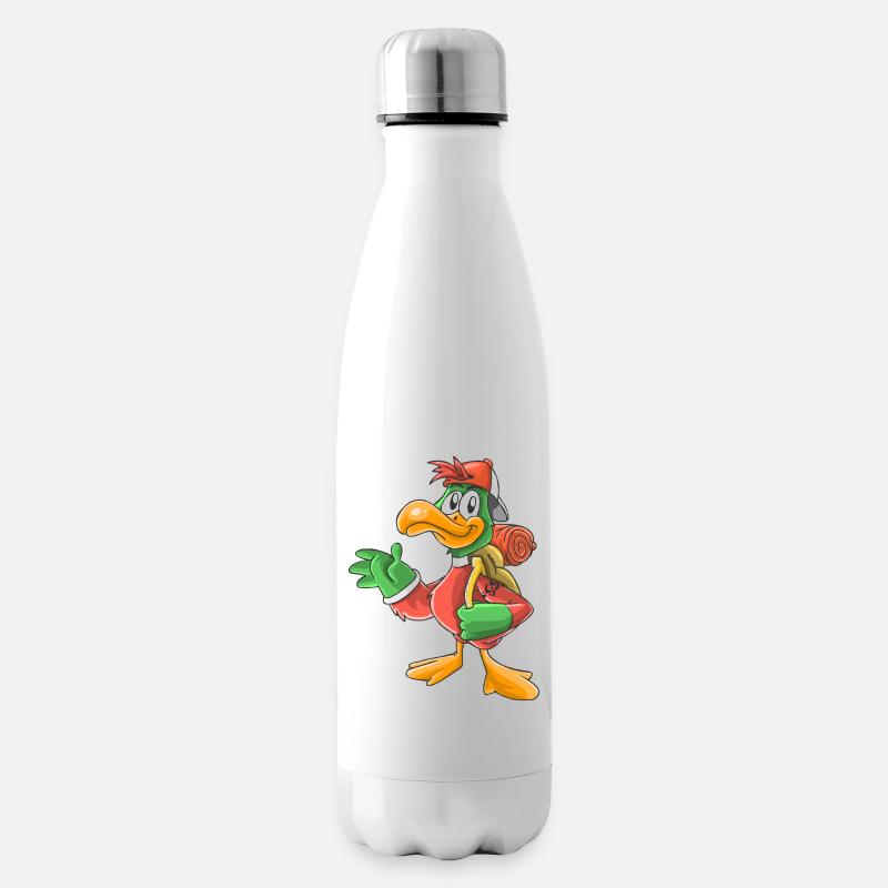 Lustiger Wandervogel - Isolierflasche - Weiß