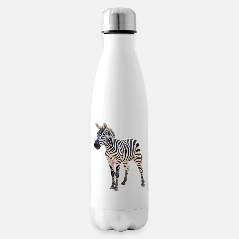 Zebra - Isolierflasche - Weiß