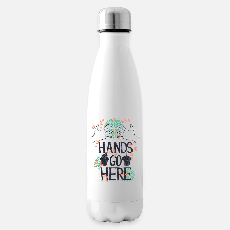 Hände gehen hier KUCHEN - Isolierflasche - Weiß