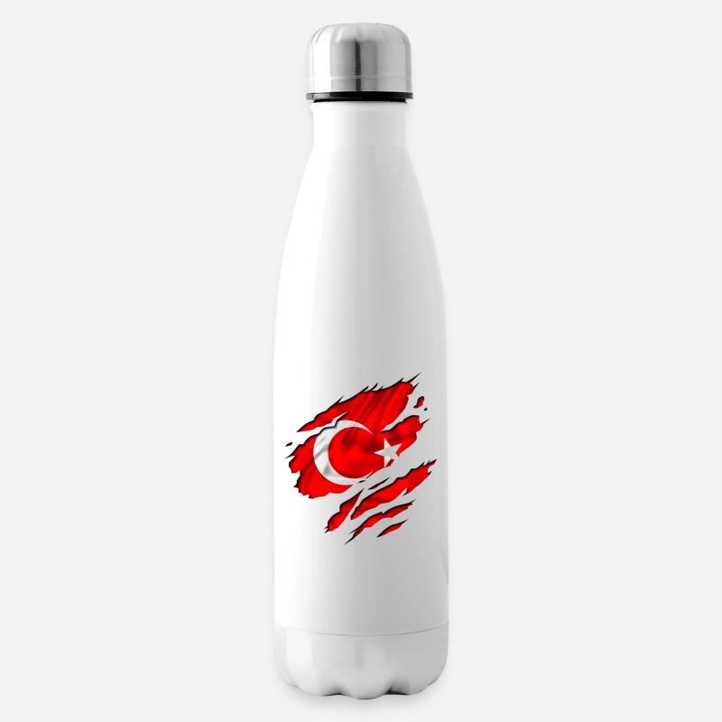 fahne türkei turkey - Isolierflasche - Weiß