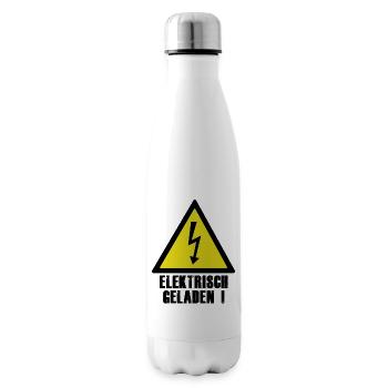 Electrically charged warning symbol - Insulated Water Bottle - white - Right