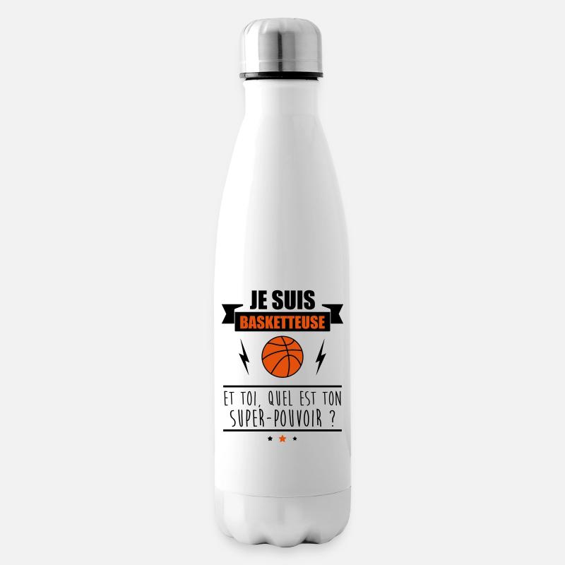 Super pouvoir basketteuse, cadeau basket - Bouteille isotherme - blanc