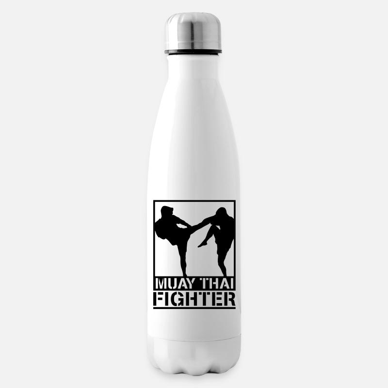 muay_thai_fighter__f1 - Isolierflasche - Weiß