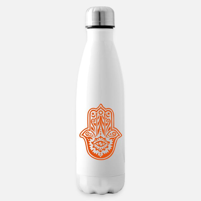 Hamsa, Main de Fatma, Khamsa, La divine protection - Bouteille isotherme - blanc