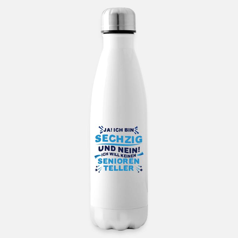 60. Geburtstag lustiger Spruch zum sechzigsten - Isolierflasche - Weiß