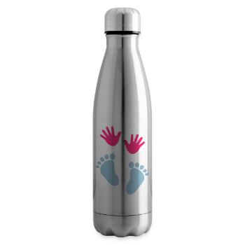Baby hands and feet - Bouteille isotherme - argent clair - Droite