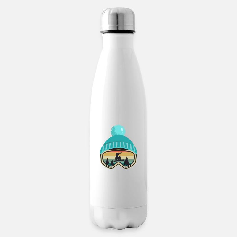 Snowboard Snowboarding Snowboarder Geschenk - Isolierflasche - Weiß