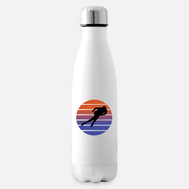 Eisschnelllaufen - Isolierflasche - Weiß