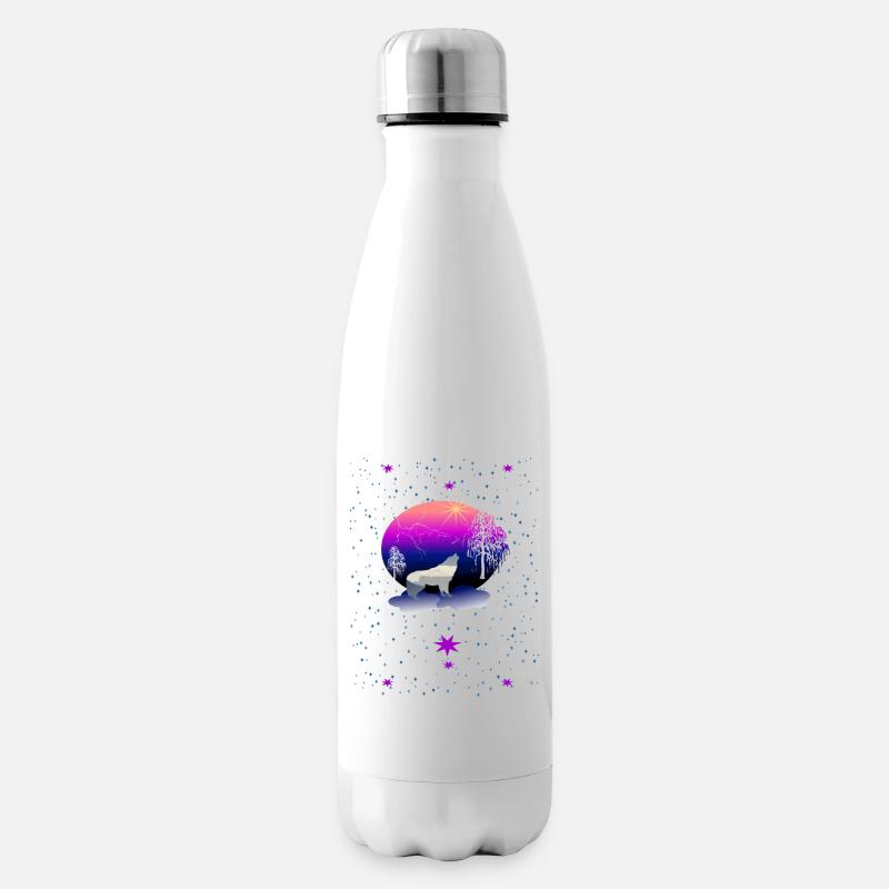 Wolf - Isolierflasche - Weiß