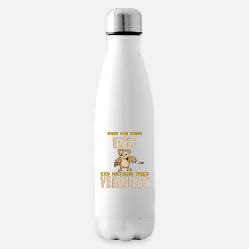 Eule Barista Lebensretter Kaffee Coffee Cappuccino - Isolierflasche - Weiß
