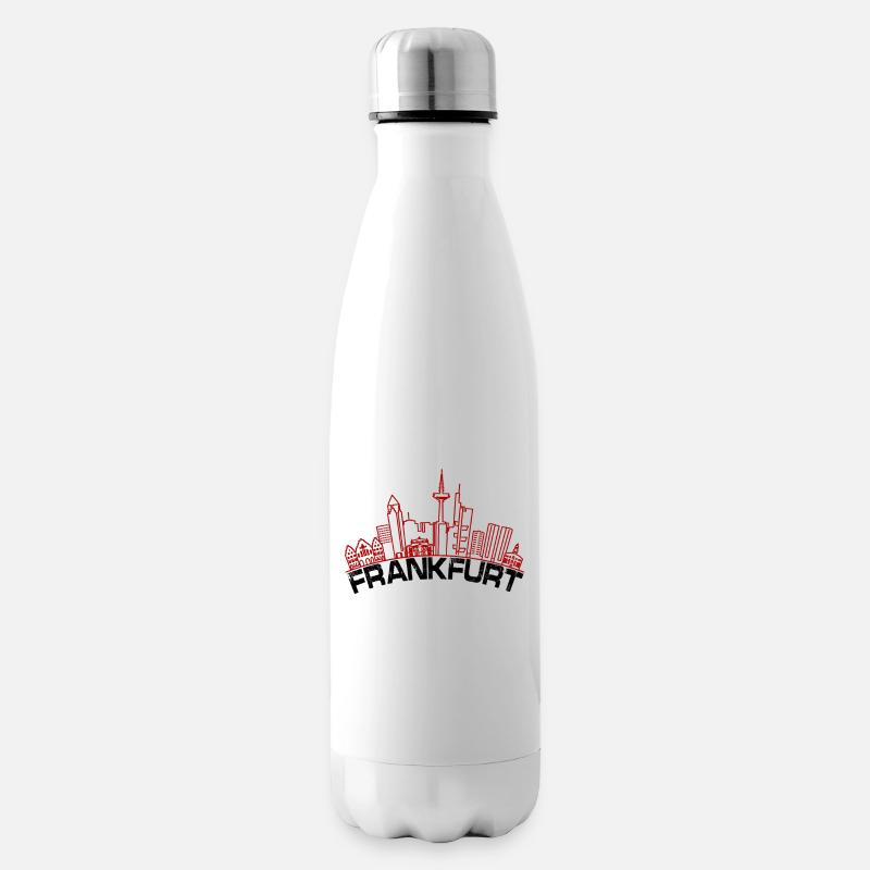 Frankfurt Hochhäuser - Isolierflasche - Weiß