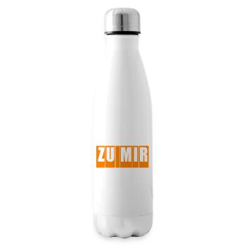 Vater Papa Zwillinge Schwanger Geschenk - Isolierflasche - Weiß - Rechts