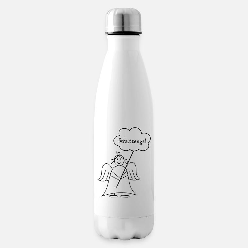 Schutzengel mit Krone und Wolke - Isolierflasche - Weiß