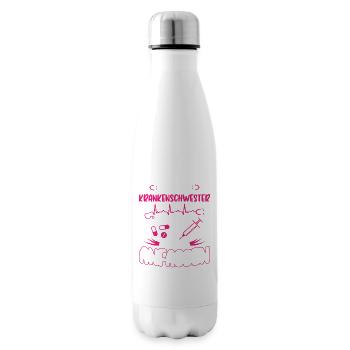 Krankenschwester Lustig Arzthelferin Geschenk - Isolierflasche - Weiß - Rechts