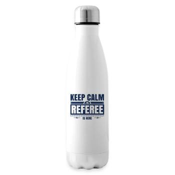 Reste calme l’arbitre est ici le métier - Bouteille isotherme - blanc - Droite