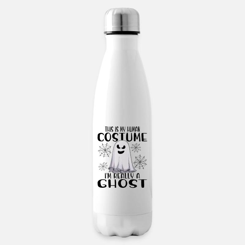THIS IS MY HUMAN COSTUME I’M REALLY A GHOST GEIST - Isolierflasche - Weiß