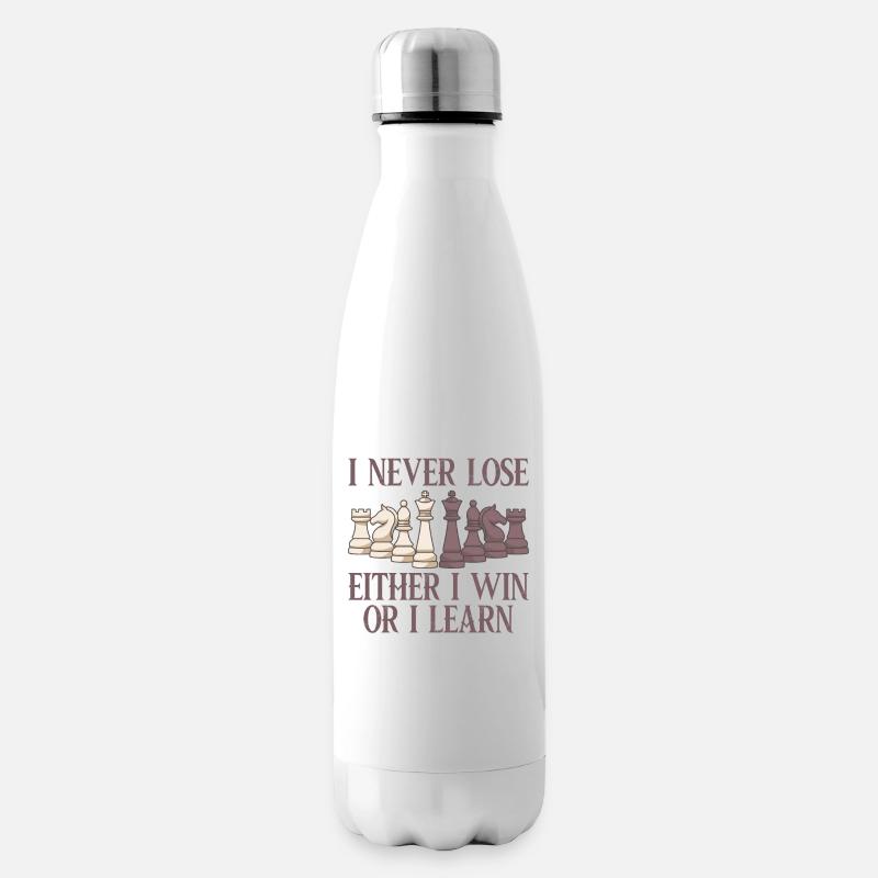Joueur d’échecs / Cadeau d’échecs amusant - Bouteille isotherme - blanc