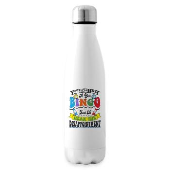 Gambling Bingo Fan Lottery Game Bingo - Insulated Water Bottle - white - Right