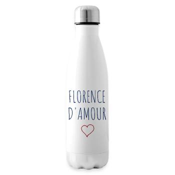 FLORENCE d''amour - COEUR - Bouteille isotherme - blanc - Droite