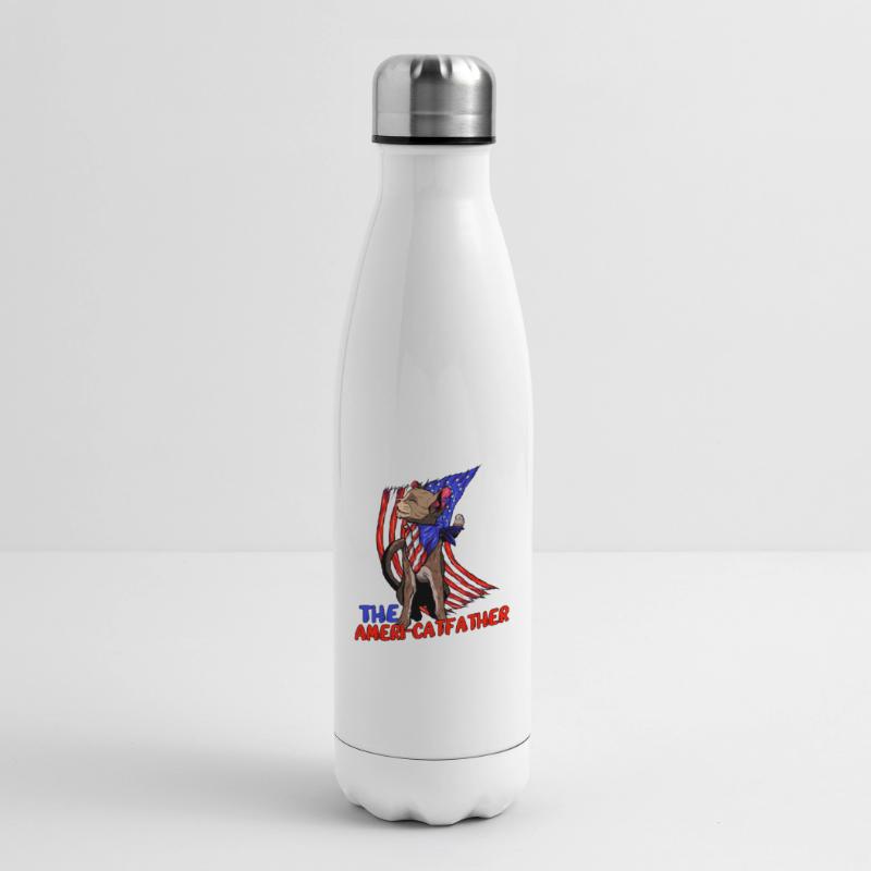 Ameri-catfather July 4 Independence Day Insulated Water Bottle