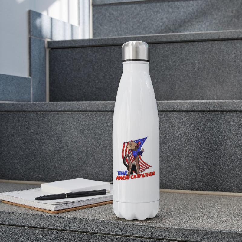 Ameri-catfather July 4 Independence Day Insulated Water Bottle