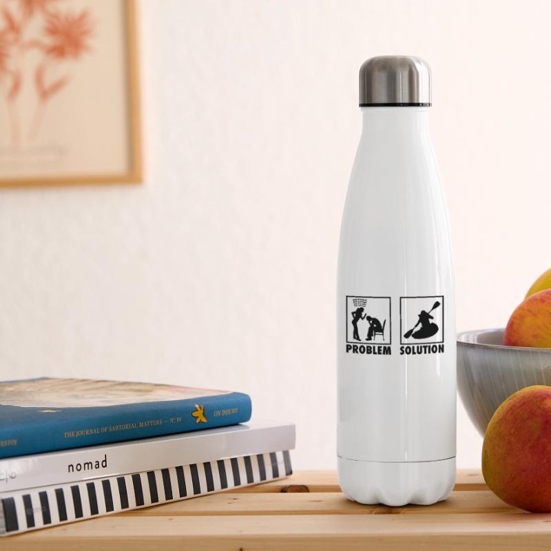 Kayaking Kayaker Kayak Statement Problem Solution. Insulated Water Bottle
