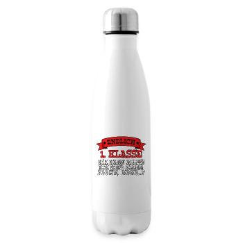 Endlich 1. Klasse Schulkind - Isolierflasche - Weiß - Rechts