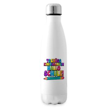 Tschüss Kindergarten Hallo Schule Einschulung - Isolierflasche - Weiß - Rechts