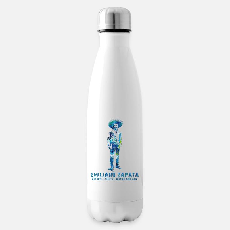 Emiliano Zapata - Isolierflasche - Weiß