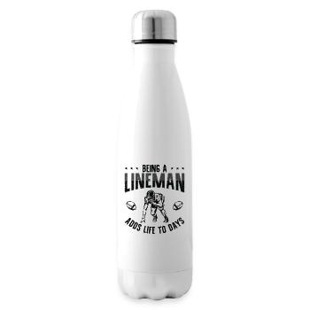 Football Lineman Leben Spieler Sport - Isolierflasche - Weiß - Rechts