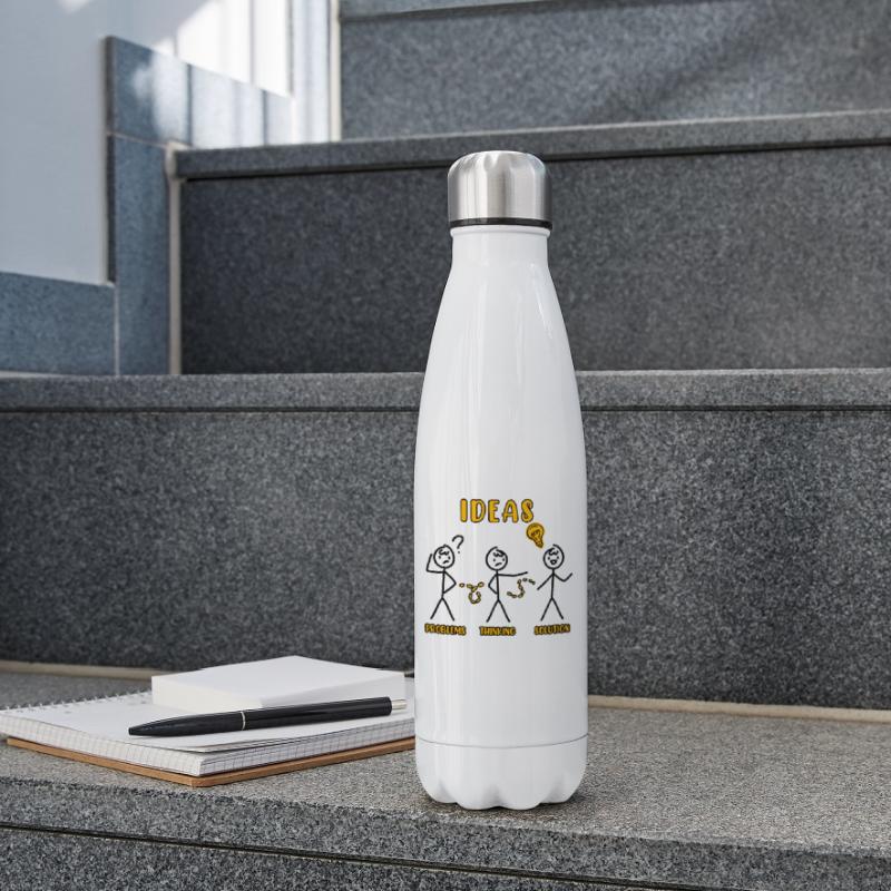 Problem Thinking Stick Figure Solution Thinker Insulated Water Bottle