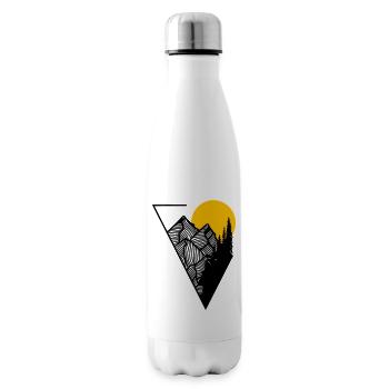Montagnes géométriques en triangle pour les alpinistes - Bouteille isotherme - blanc - Droite