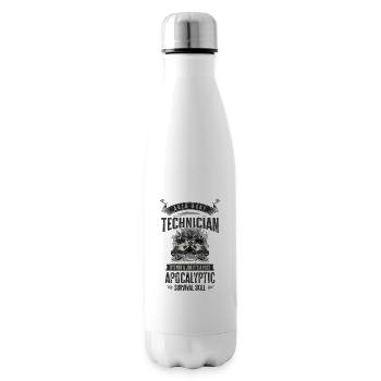 Technicien carrosserie post-apocalyptique - Bouteille isotherme - blanc - Droite