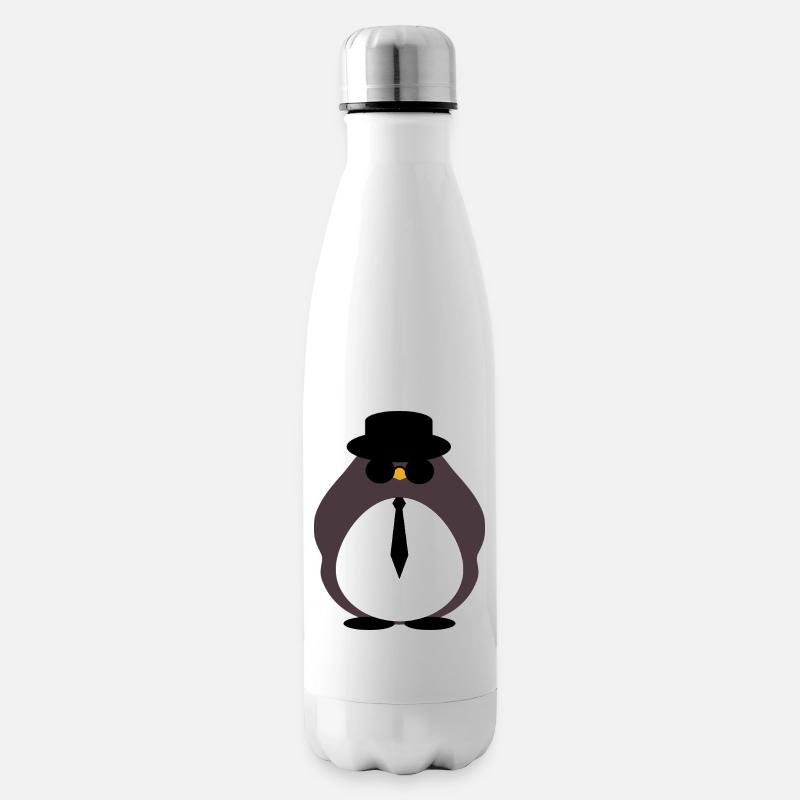 Mr Penguin - Insulated Water Bottle - white