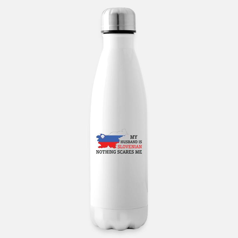 Nichts macht mir Angst Slowenischer Ehemann - Isolierflasche - Weiß