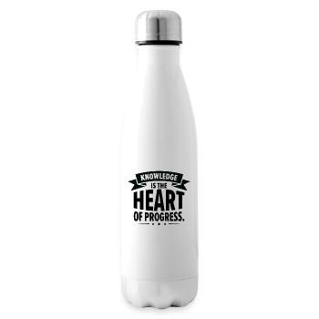 Entrepreneurs Knowledge Quotes Innovators Progress - Insulated Water Bottle - white - Right