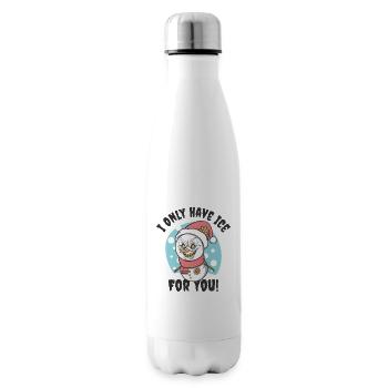 Halloween Scary Christmas Horror Fan Scary Snowman - Insulated Water Bottle - white - Right