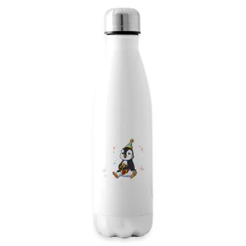 5. Geburtstag Pinguin Wild Frech Und Endlich 5 - Isolierflasche - Weiß - Rechts