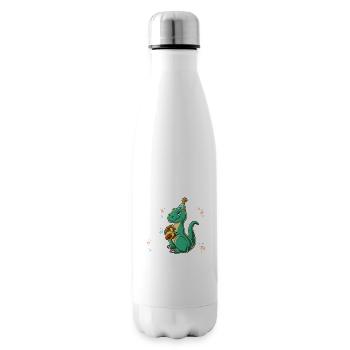 3. Geburtstag T-rex Wild Frech Und Endlich 3 Jahre - Isolierflasche - Weiß - Rechts