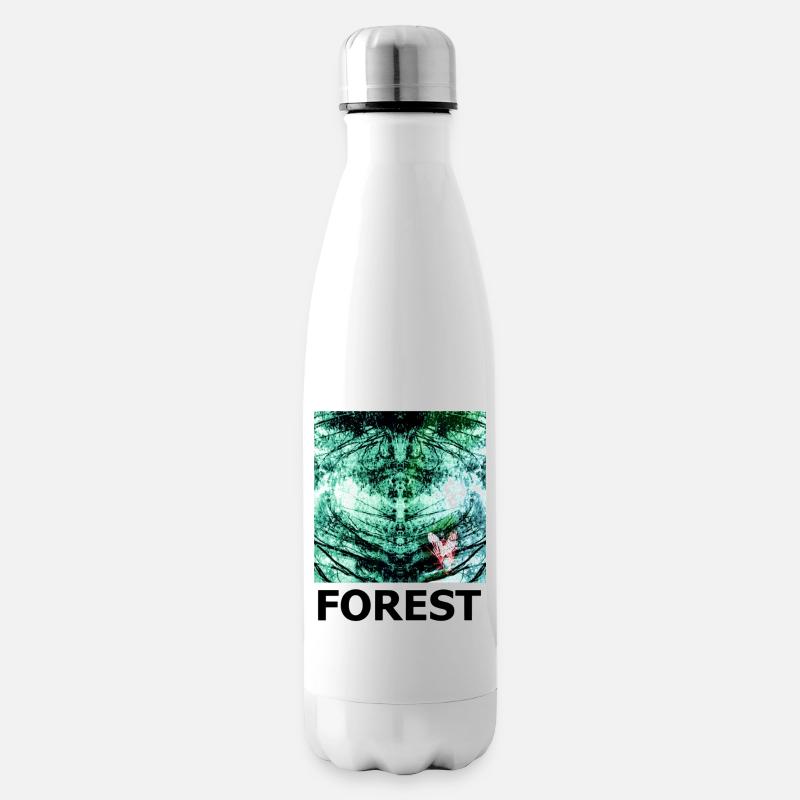 Wald Kaleidoskop FOREST - Isolierflasche - Weiß